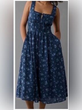 American Eagle Outfitters Corset Floral Midi Sundress Size Large
